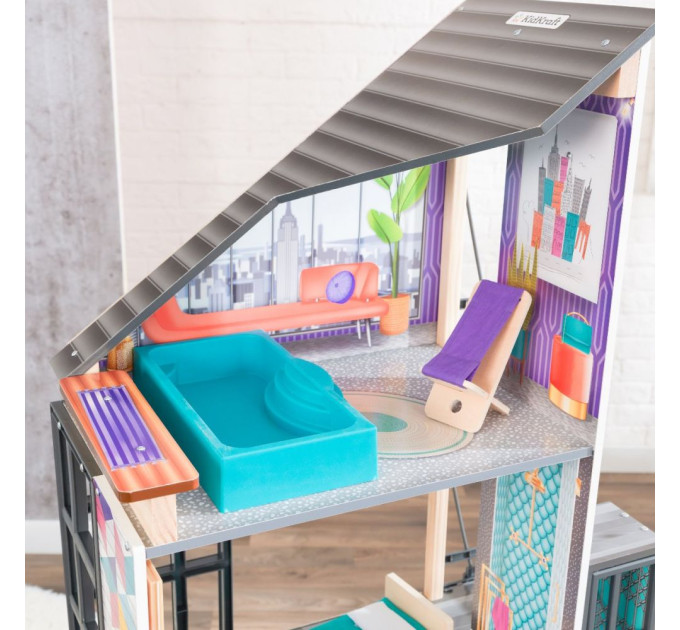 Ляльковий дерев'яний будиночок KidKraft Bianca City Life 65989
