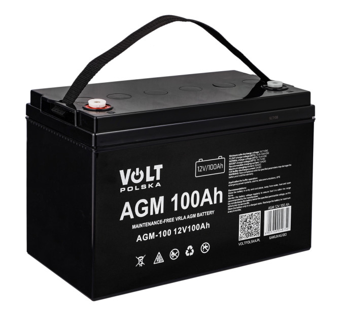 Акумуляторна батарея Volt Polska AGM 12V 100Ah VRLA