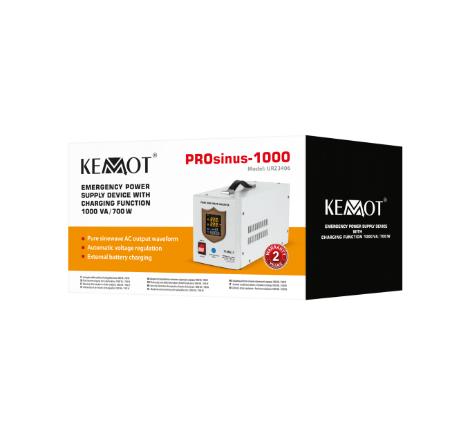 ДБЖ Перетворювач напруги KEMOT PROsinus 1000 12/230 V (700/1000W)