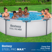 Каркасный бассейн Bestway 56406 Steel Pro MAX, размер 305 x 76 см