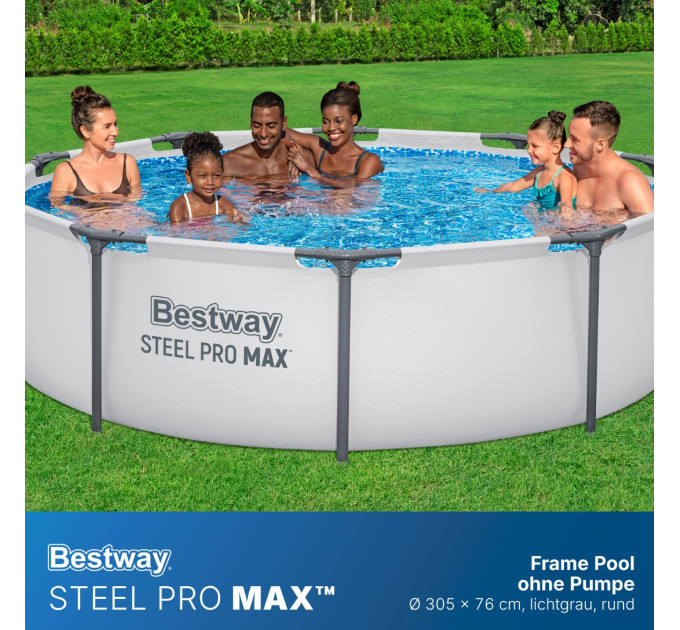 Каркасный бассейн Bestway 56406 Steel Pro MAX, размер 305 x 76 см