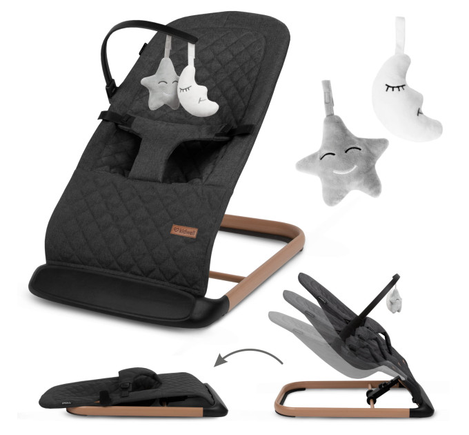 Крісло-гойдалка Kidwell LARO Black/Wooden