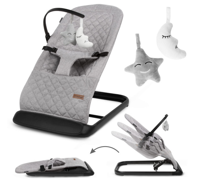 Кресло-качалка Kidwell LARO Full Grey/Black