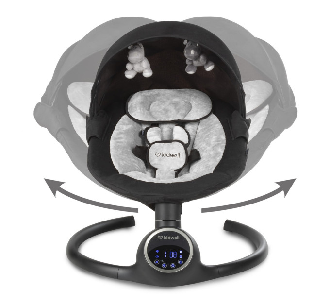 Укачивающий центр Kidwell 2в1 REVE Black/Silver