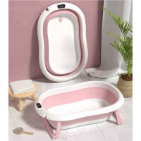 Детская ванночка складная с подушкой, термометром Hanert KinderBad Pink