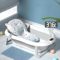 Детская ванночка складная с подушкой, термометром Hanert KinderBad Grey