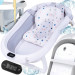 Дитяча ванна складна з подушкою, термометром Hanert KinderBad Grey
