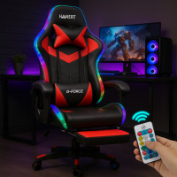 Крісло геймерське з підсвічуванням Hanert G-Force RED + RGB