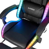 Крісло геймерське з підсвічуванням Hanert G-Force Black + RGB