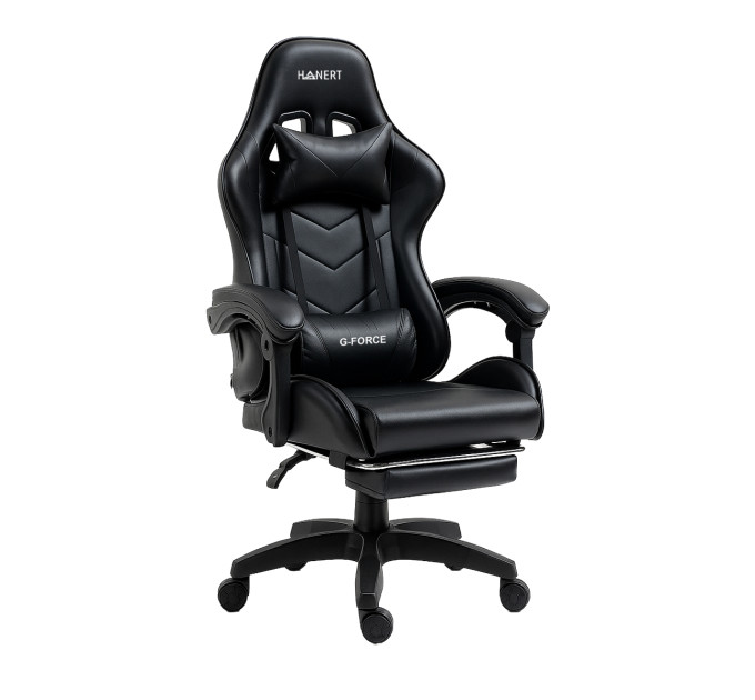 Кресло геймерское с подставкой для ног Hanert G-Force Black