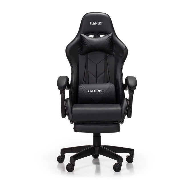 Кресло геймерское с подставкой для ног Hanert G-Force Black