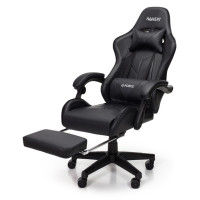 Крісло геймерське з підставкою для ніг Hanert G-Force Black