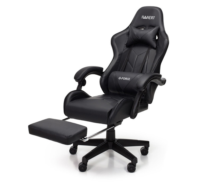 Кресло геймерское с подставкой для ног Hanert G-Force Black