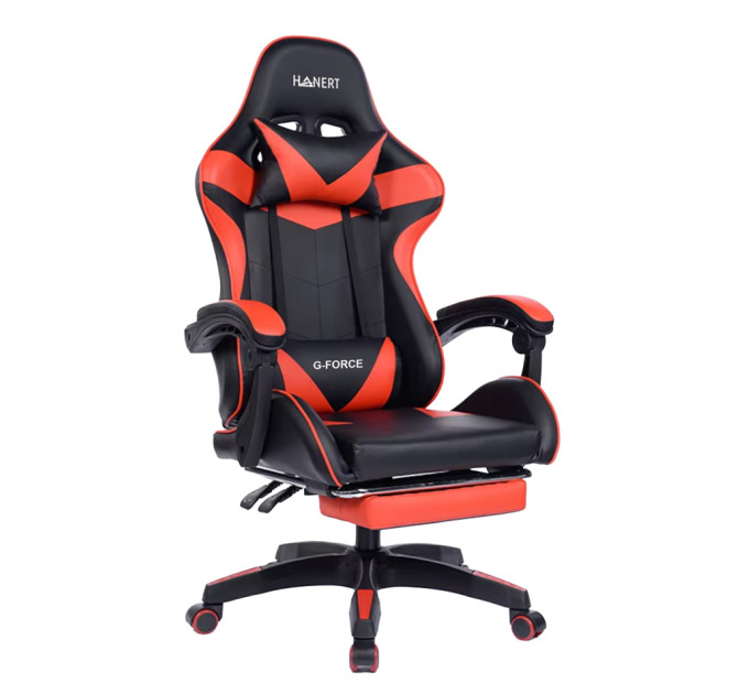 Кресло геймерское с подставкой для ног Hanert G-Force Black/Red