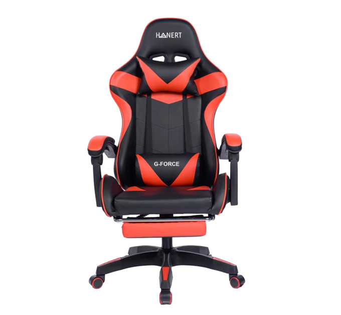 Кресло геймерское с подставкой для ног Hanert G-Force Black/Red