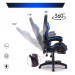 Геймерське крісло з підставкою для ніг Hanert G-Force Black/Blue