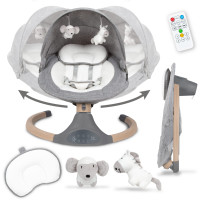 Шезлонг-качели 2в1 Kidwell LUXI Dark Melange/Wooden