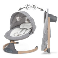 Шезлонг-качели 2в1 Kidwell LUXI Dark Melange/Wooden