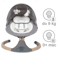 Шезлонг-качели 2в1 Kidwell LUXI Dark Melange/Wooden