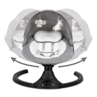 Шезлонг-качели 2в1 Kidwell LUXI Dark Melange/Black