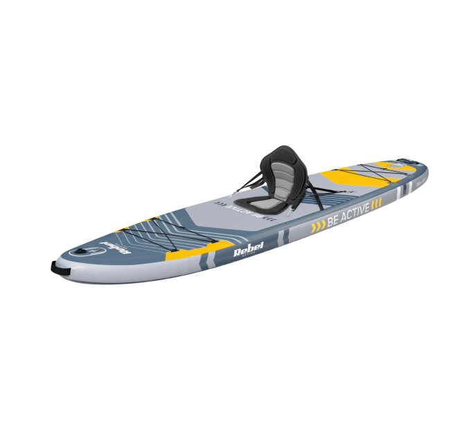 SUP доска 350см Rebel ACTIVE RBA-4507-G с аксессуарами сапборд 170 кг 335 x 84 х 15 см Grey