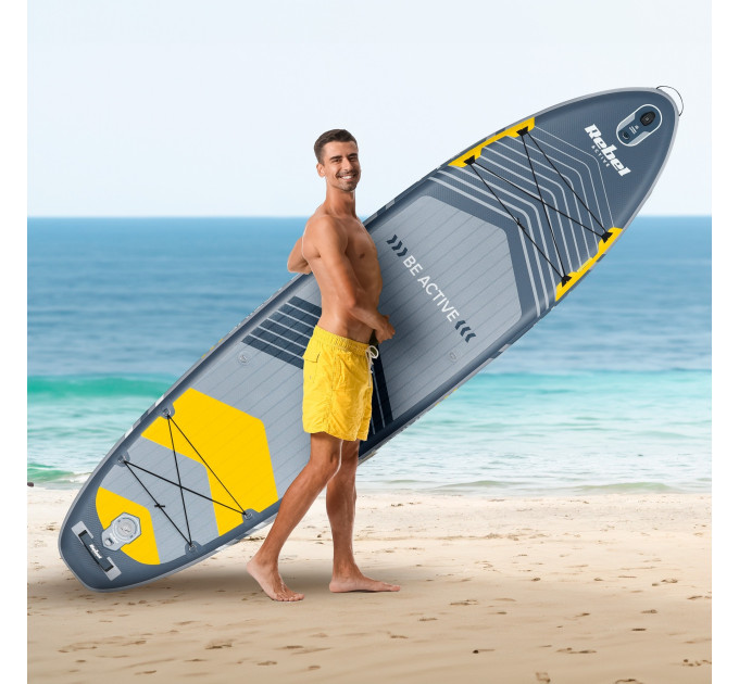 SUP доска 350см Rebel ACTIVE RBA-4507-G с аксессуарами сапборд 170 кг 335 x 84 х 15 см Grey
