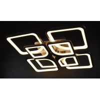 Люстра світлодіодна стельова LED світильник для квартири на стелю лед з пультом 25918 Чорний 10х56х56 см.