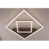 Люстра світлодіодна стельова LED світильник для квартири на стелю лед з пультом 25579 Коричневий 7х48х48 см.