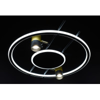 Люстра світлодіодна стельова LED світильник для квартири на стелю лед з пультом 26534 Чорний 9х52х65 см.