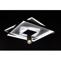 Люстра світлодіодна стельова LED світильник для квартири на стелю лед з пультом 26565 Чорний 10х46х46 см.
