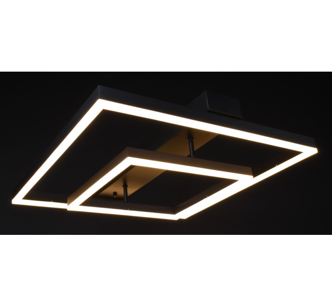 Люстра світлодіодна стельова LED світильник для квартири на стелю лед 28005 Чорний 12х50х50 см.