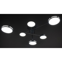 Люстра світлодіодна стельова LED світильник для квартири на стелю лед 27934 Чорний 18х86х86 см.