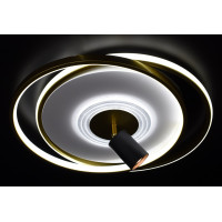 Люстра світлодіодна стельова LED світильник для квартири на стелю лед з пультом 26854 Золото 15х42х49 см.