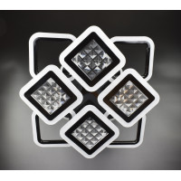 Люстра светодиодная потолочная LED светильник для квартиры на потолок лэд с пультом 26122 Черный 11х54х62 см.
