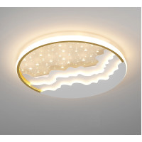 Люстра світлодіодна стельова LED світильник для квартири на стелю лед 26797 Золото 6х51х51 см.