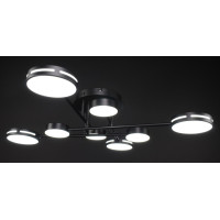 Люстра світлодіодна стельова LED світильник для квартири на стелю лед 27935 Чорний 17х90х90 см.