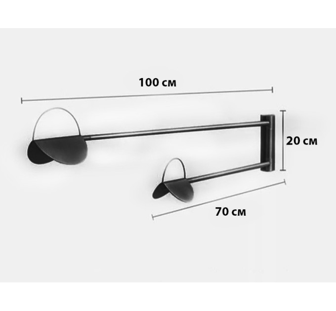 Бра LED 26263 Черный 20х20х100 см.