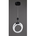 Люстра светодиодная подвесная LED светильник для квартиры на потолок лэд 28261 Черный 35-140х23х12 см.