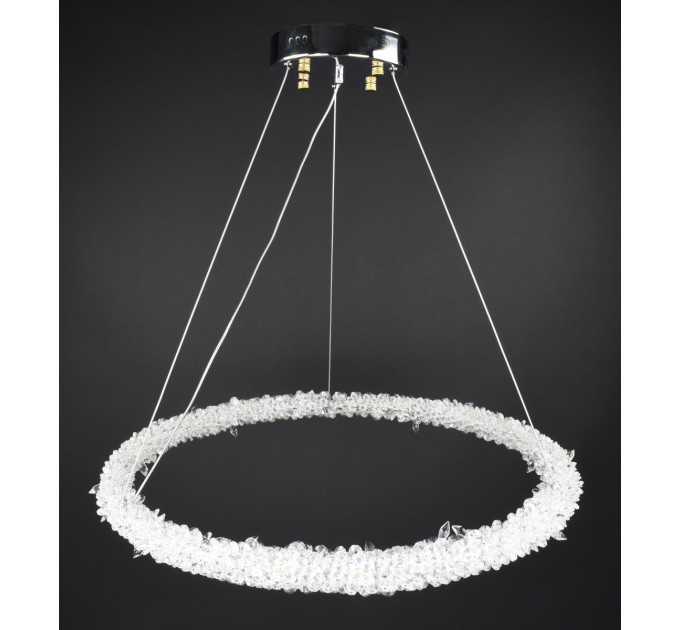Люстра подвесная хрустальная LED 28136 Хром 25-170х64х64 см.