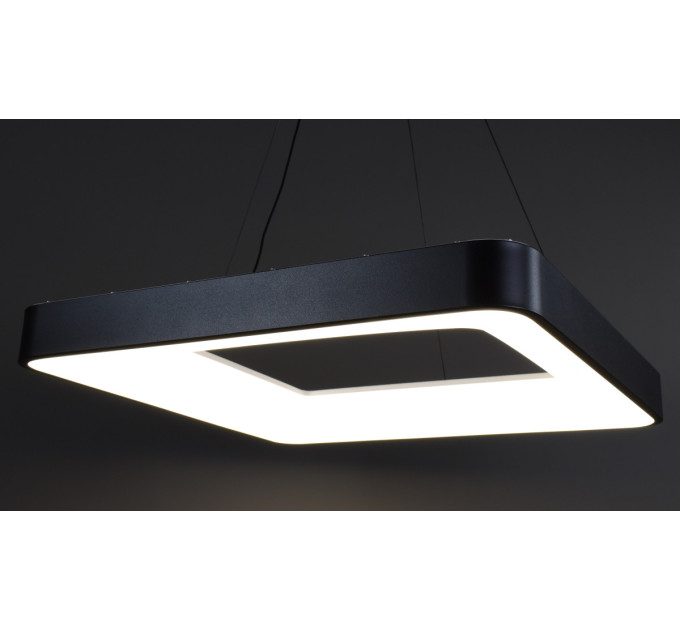 Люстра светодиодная подвесная LED светильник для квартиры на потолок лэд 28265 Черный 35-120х60х60 см.