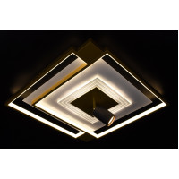 Люстра світлодіодна стельова LED світильник для квартири на стелю лед з пультом 26852 Золото 15х50х50 см.