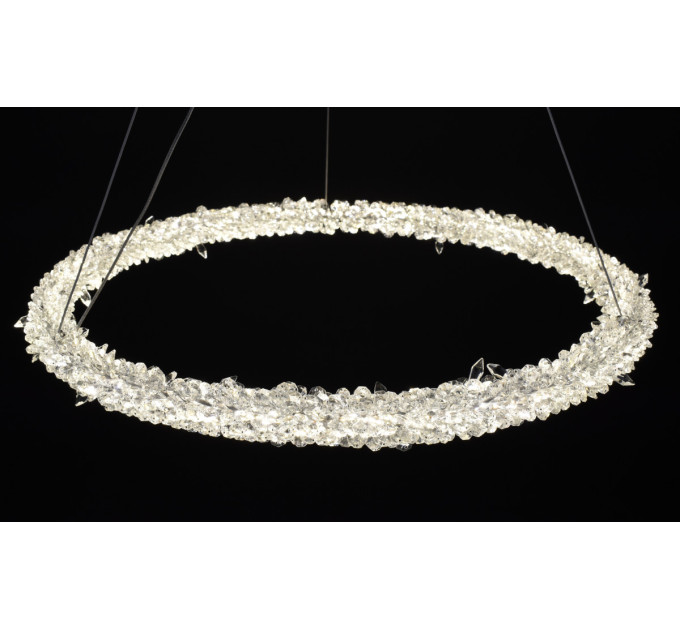 Люстра подвесная хрустальная LED 28136 Хром 25-170х64х64 см.