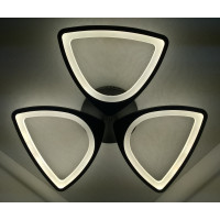 Люстра світлодіодна стельова LED світильник для квартири на стелю лед з пультом 25596 Чорний 9х63х63 см.
