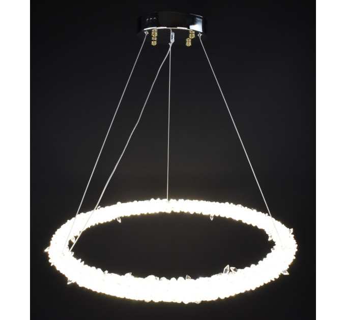 Люстра подвесная хрустальная LED 28136 Хром 25-170х64х64 см.