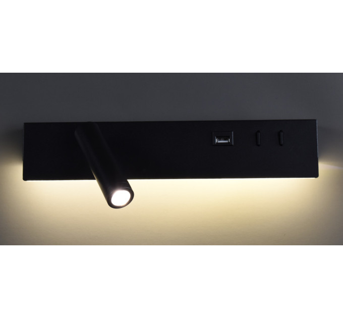 Бра LED 28288 Черный 6х30х7 см.
