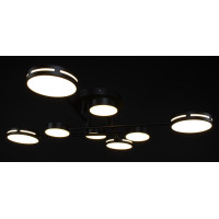 Люстра світлодіодна стельова LED світильник для квартири на стелю лед 27935 Чорний 17х90х90 см.