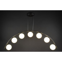 Люстра стельова на 7 лампочок 27369 Чорний 38-88х15х100 см.