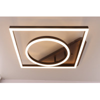Люстра світлодіодна стельова LED світильник для квартири на стелю лед з пультом 25580 Коричневий 10х48х48 см.