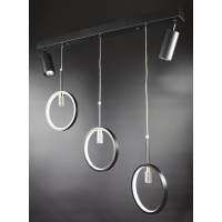 Люстра светодиодная потолочная LED светильник для квартиры на потолок лэд 26835 Черный 30-150х6х80 см.