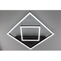 Люстра світлодіодна стельова LED світильник для квартири на стелю лед з пультом 25579 Коричневий 7х48х48 см.